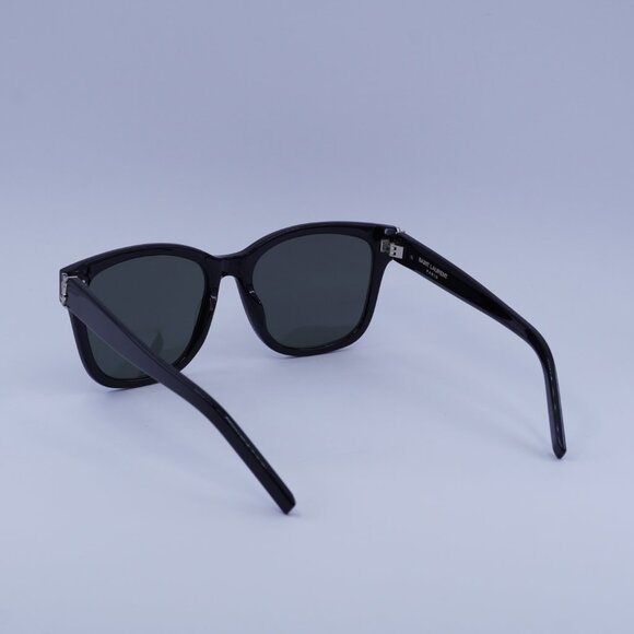 Saint Laurent SLM68 001 Sunglasses Black Square Frame, Grey Lenses - Picture 5 of 10